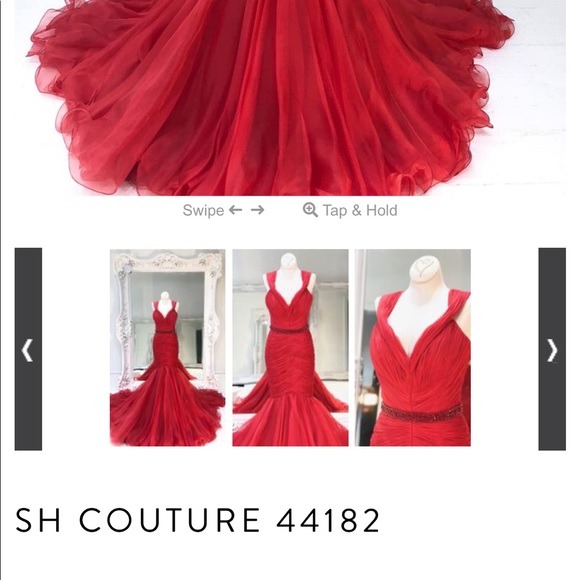 Sherri Hill Couture Red Gown - Picture 7 of 7